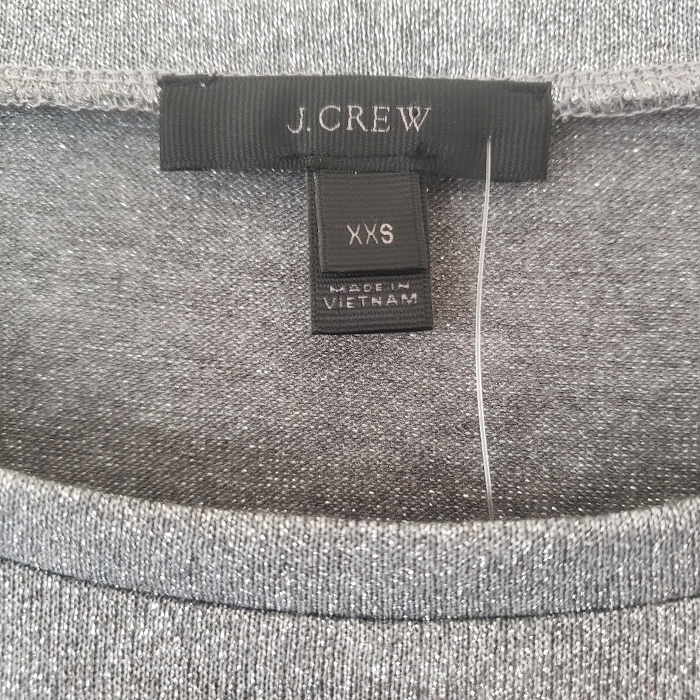 J. Crew Metallic Silver Gray Long Sleeve Shirt - Picture 3 of 4